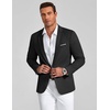 COOFANDY Men’s Casual Knit Blazer Sport Coats Business Suit Jacket(Black)