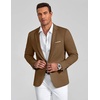 COOFANDY Men’s Casual Knit Blazer Sport Coats Business Suit Jacket(Brown)