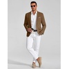 COOFANDY Men’s Casual Knit Blazer Sport Coats Business Suit Jacket(Brown)
