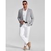 COOFANDY Men’s Casual Knit Blazer Sport Coats Business Suit Jacket(Light Grey)