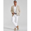 COOFANDY Men’s Casual Knit Blazer Sport Coats Business Suit Jacket(Light Khaki)