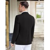 COOFANDY Mens Casual Knit Blazer Stretch Sport Coat Two Button Suit Jackets(Black)