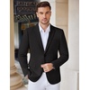 COOFANDY Mens Casual Knit Blazer Stretch Sport Coat Two Button Suit Jackets(Black)
