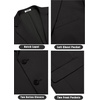 COOFANDY Mens Casual Knit Blazer Stretch Sport Coat Two Button Suit Jackets(Black)