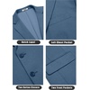 COOFANDY Mens Casual Knit Blazer Stretch Sport Coat Two Button Suit Jackets(Blue)