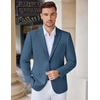 COOFANDY Mens Casual Knit Blazer Stretch Sport Coat Two Button Suit Jackets(Blue)