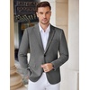COOFANDY Mens Casual Knit Blazer Stretch Sport Coat Two Button Suit Jackets(Dark Grey)
