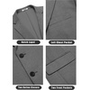 COOFANDY Mens Casual Knit Blazer Stretch Sport Coat Two Button Suit Jackets(Dark Grey)
