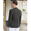 COOFANDY Mens Casual Knit Blazer Stretch Sport Coat Two Button Suit Jackets(Dark Heather Grey)