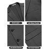 COOFANDY Mens Casual Knit Blazer Stretch Sport Coat Two Button Suit Jackets(Dark Heather Grey)