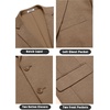 COOFANDY Mens Casual Knit Blazer Stretch Sport Coat Two Button Suit Jackets(Light Brown)