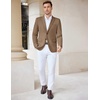 COOFANDY Mens Casual Knit Blazer Stretch Sport Coat Two Button Suit Jackets(Light Brown)