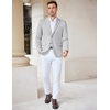 COOFANDY Mens Casual Knit Blazer Stretch Sport Coat Two Button Suit Jackets(Light Heather Grey)