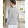 COOFANDY Mens Casual Knit Blazer Stretch Sport Coat Two Button Suit Jackets(Light Heather Grey)