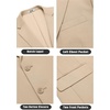 COOFANDY Mens Casual Knit Blazer Stretch Sport Coat Two Button Suit Jackets(Light Khaki)