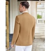 COOFANDY Mens Casual Knit Blazer Stretch Sport Coat Two Button Suit Jackets(Light Tan)