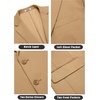 COOFANDY Mens Casual Knit Blazer Stretch Sport Coat Two Button Suit Jackets(Light Tan)