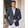 COOFANDY Mens Casual Knit Blazer Stretch Sport Coat Two Button Suit Jackets(Navy Blue)