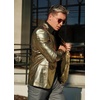 COOFANDY Mens Metallic Jacket Casual Sport Coat 70s Party Disco Outfits(01_gold)