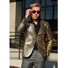 COOFANDY Mens Metallic Jacket Casual Sport Coat 70s Party Disco Outfits(01_gold)