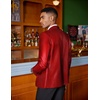 COOFANDY Mens Metallic Jacket Casual Sport Coat 70s Party Disco Outfits(05_red)