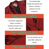 COOFANDY Mens Metallic Jacket Casual Sport Coat 70s Party Disco Outfits(05_red)