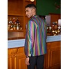 COOFANDY Mens Metallic Jacket Casual Sport Coat 70s Party Disco Outfits(Multicolor)