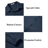 COOFANDY Men’s Muscle Fit Dress Shirts Wrinkle Free Long Sleeve Button Down Shirt(Dark Blue)