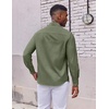 COOFANDY Mens Oxford Shirt Long Sleeve Dress Shirt Casual Button Down Shirt(Army Green)