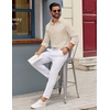 COOFANDY Mens Oxford Shirt Long Sleeve Dress Shirt Casual Button Down Shirt(Beige)