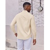 COOFANDY Mens Oxford Shirt Long Sleeve Dress Shirt Casual Button Down Shirt(Beige)