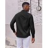 COOFANDY Mens Oxford Shirt Long Sleeve Dress Shirt Casual Button Down Shirt(Black)