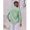 COOFANDY Mens Oxford Shirt Long Sleeve Dress Shirt Casual Button Down Shirt(Grey Green)