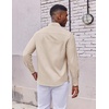 COOFANDY Mens Oxford Shirt Long Sleeve Dress Shirt Casual Button Down Shirt(Khaki)
