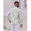 COOFANDY Mens Oxford Shirt Long Sleeve Dress Shirt Casual Button Down Shirt(Light Grey)