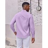 COOFANDY Mens Oxford Shirt Long Sleeve Dress Shirt Casual Button Down Shirt(Light Purple)