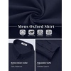 COOFANDY Mens Oxford Shirt Long Sleeve Dress Shirt Casual Button Down Shirt(Navy Blue)