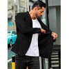 COOFANDY Men’s Sport Coat Casual Slim Fit Blazer Jacket(Black)