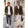 COOFANDY Men’s Sport Coat Casual Slim Fit Blazer Jacket(Brown)