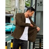 COOFANDY Men’s Sport Coat Casual Slim Fit Blazer Jacket(Brown)