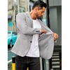 COOFANDY Men’s Sport Coat Casual Slim Fit Blazer Jacket(Light Grey)