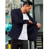 COOFANDY Men’s Sport Coat Casual Slim Fit Blazer Jacket(Navy Blue)