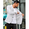 COOFANDY Men’s Sport Coat Casual Slim Fit Blazer Jacket(White)