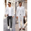 COOFANDY Men’s Sport Coat Casual Slim Fit Blazer Jacket(White)