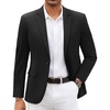 COOFANDY Men Blazer Jacket Lightweight Knit Sport Coats Casual Suit Jackets(Black)