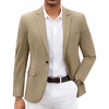 COOFANDY Men Blazer Jacket Lightweight Knit Sport Coats Casual Suit Jackets(Champagne)