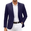 COOFANDY Men Blazer Jacket Lightweight Knit Sport Coats Casual Suit Jackets(Navy Blue)