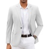 COOFANDY Men Blazer Jacket Lightweight Knit Sport Coats Casual Suit Jackets(White)