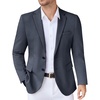 COOFANDY Mens Casual Knit Blazer Stretch Sport Coat Two Button Suit Jackets(Navy Blue)
