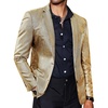 COOFANDY Mens Metallic Jacket Casual Sport Coat 70s Party Disco Outfits(01_gold)